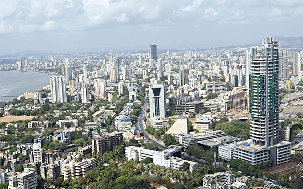 Aerial view of worli sea face at Mumbai