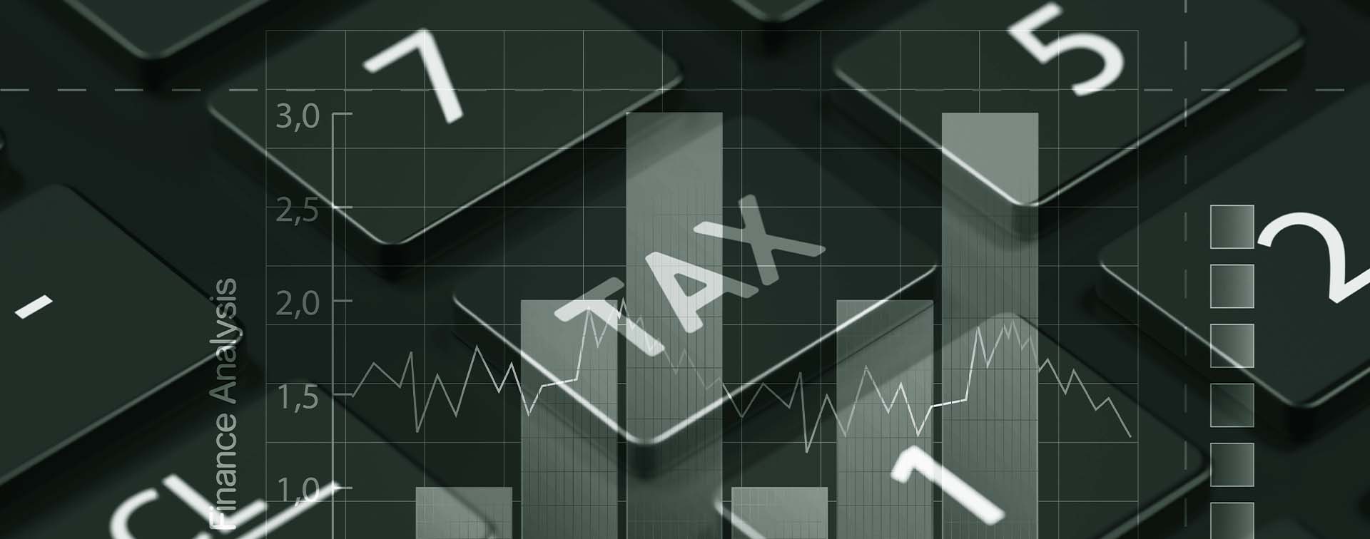 Calculator With transparent finance bar closeup